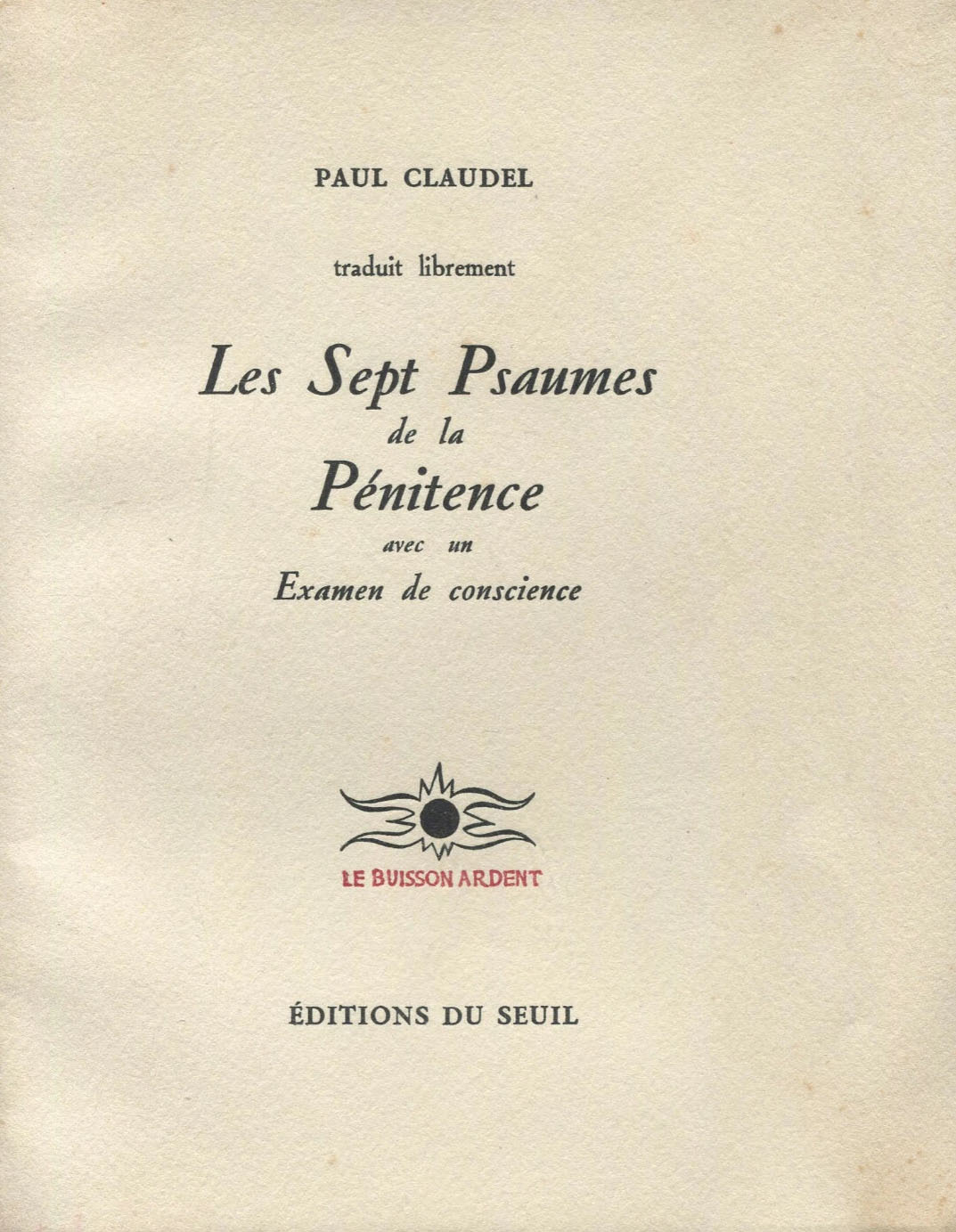 Les Sept Psaumes de la pénitence