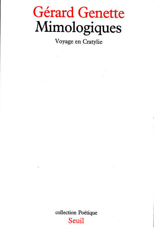 Mimologiques. Voyage en Cratylie