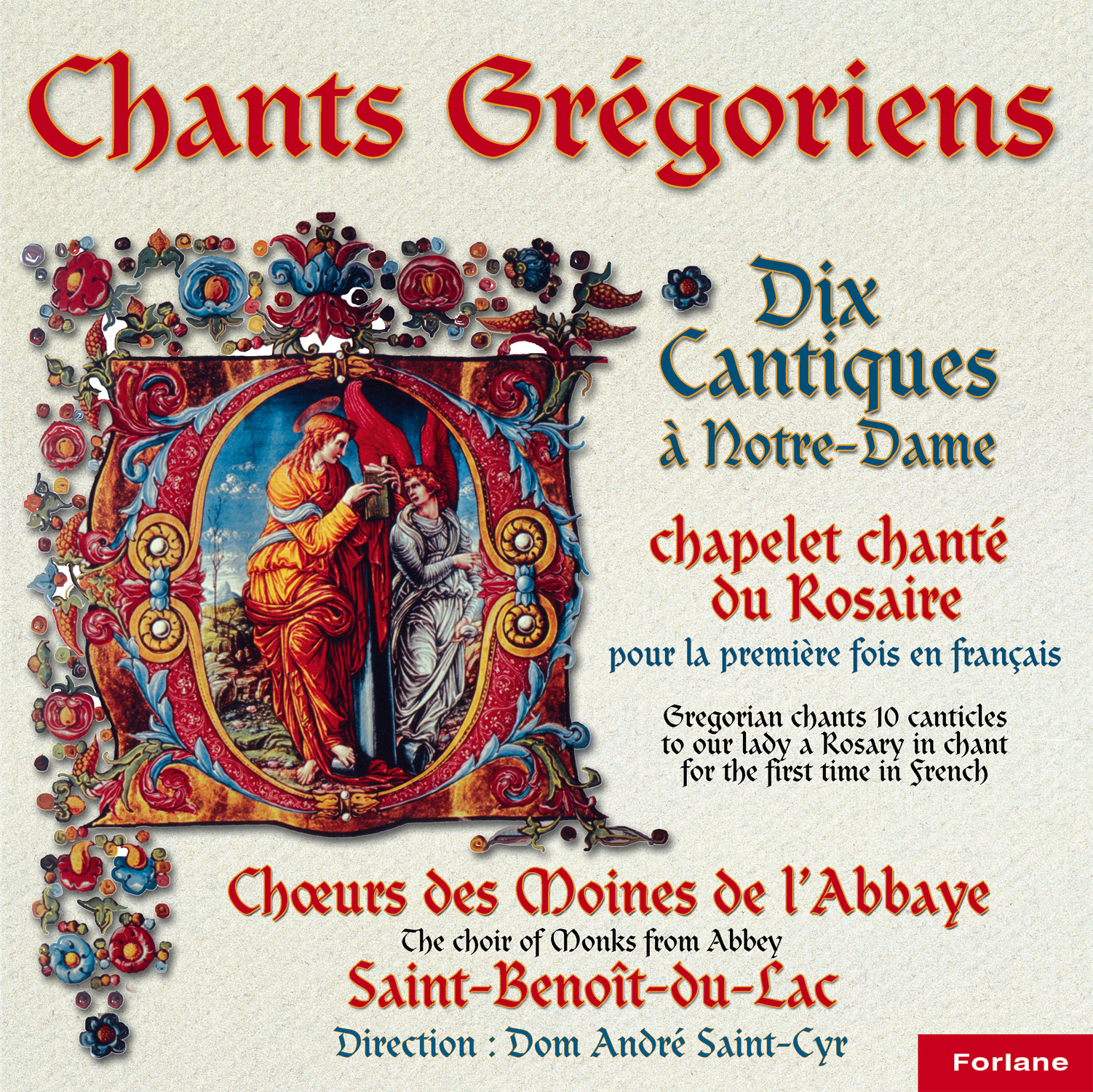 5 chants grégoriens: 10 cantiques à Notre Dame