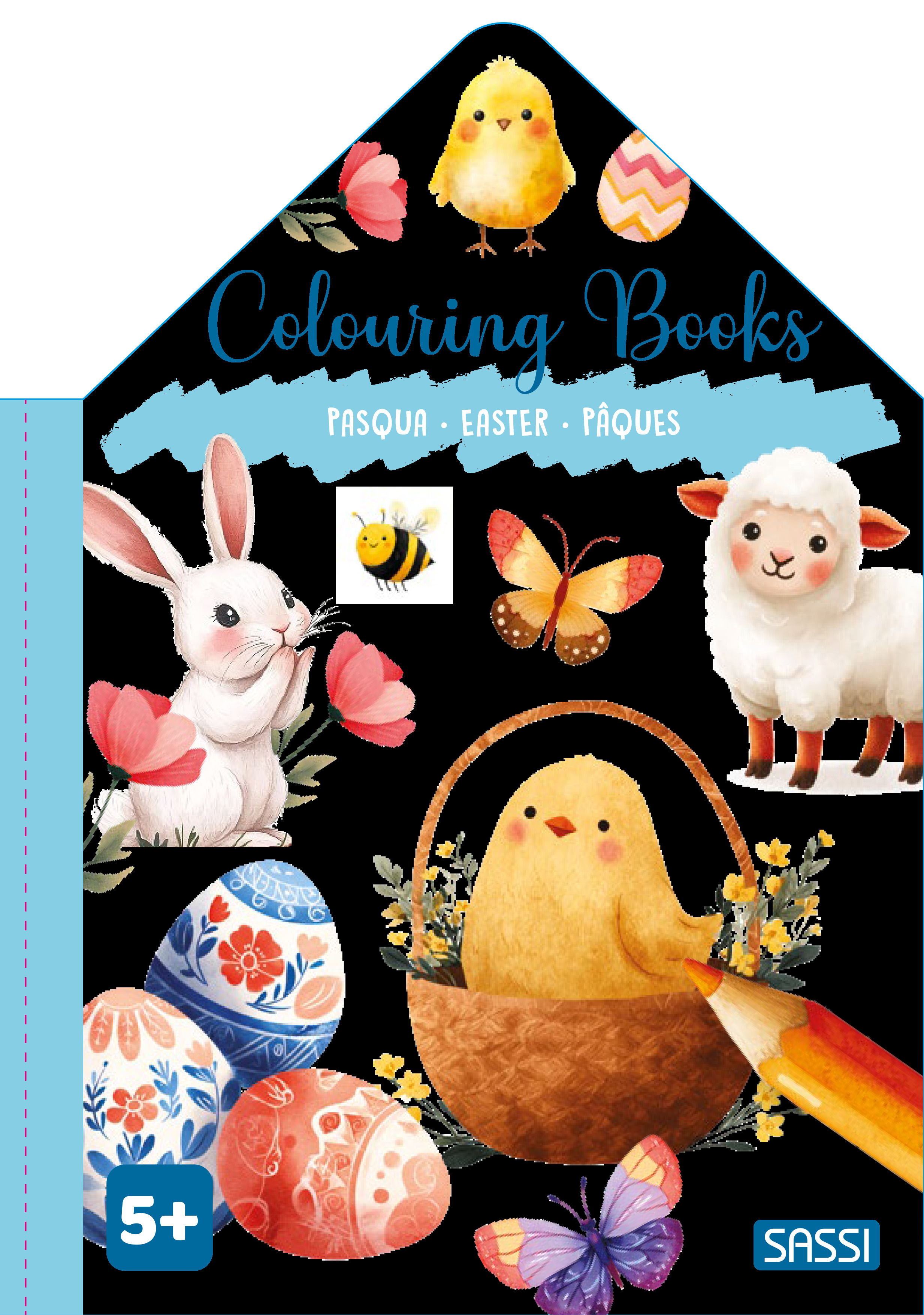 Colouring books. Pâques