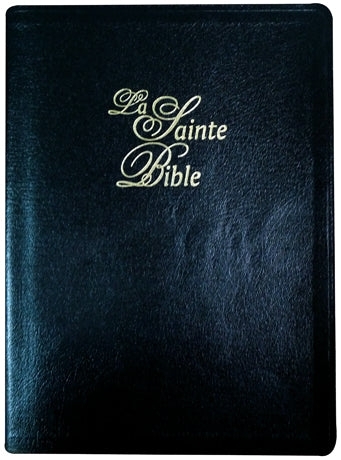 La Sainte Bible Segond 1910 - Noir, gros caractères, tranche or, souple, cuir
