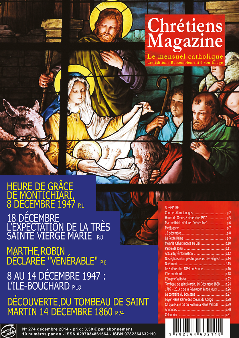 Chrétiens magazine de décembre 2014 (n°274)