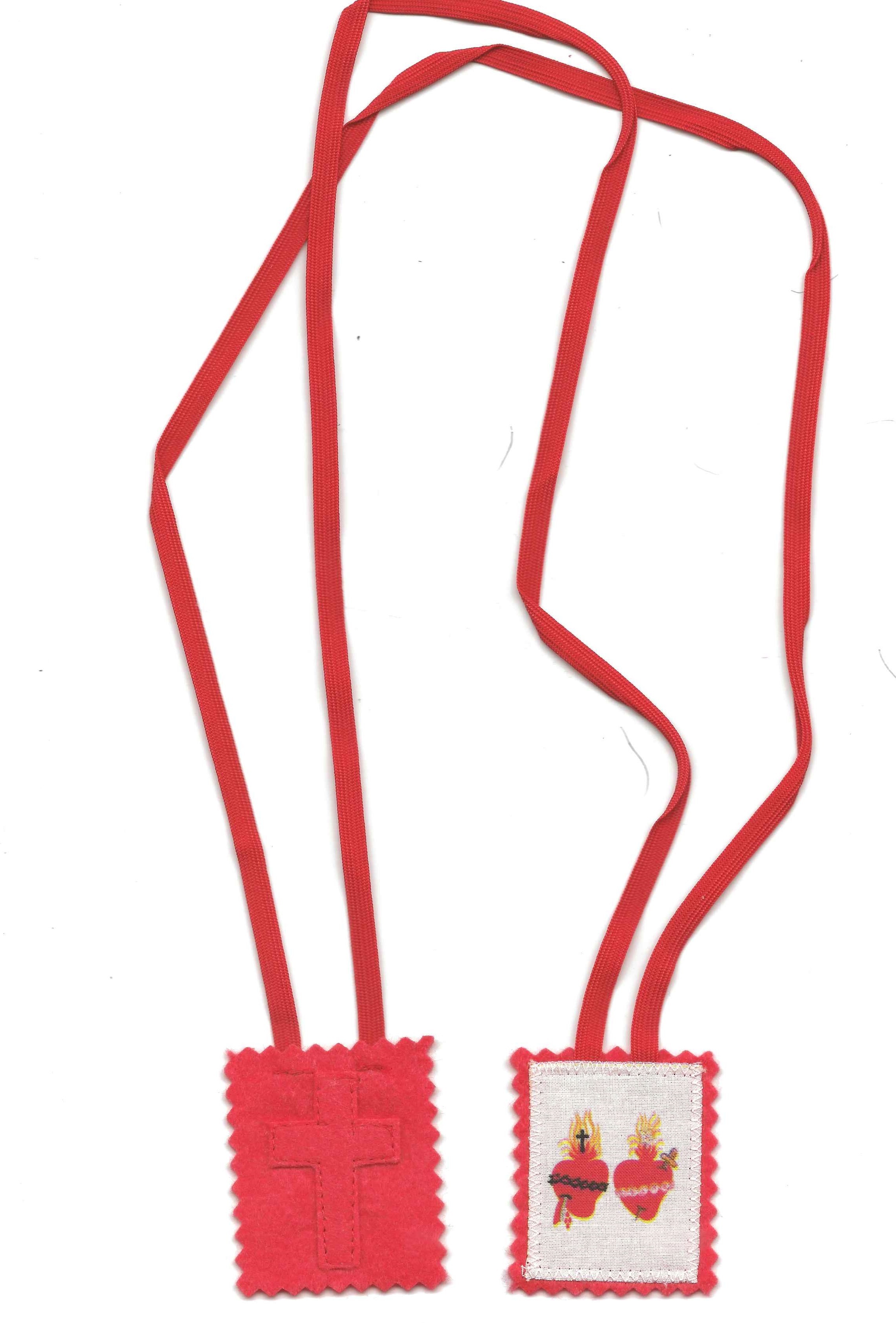 Scapulaire des Sacrés-ccoeurs de Jésus et Marie - D602