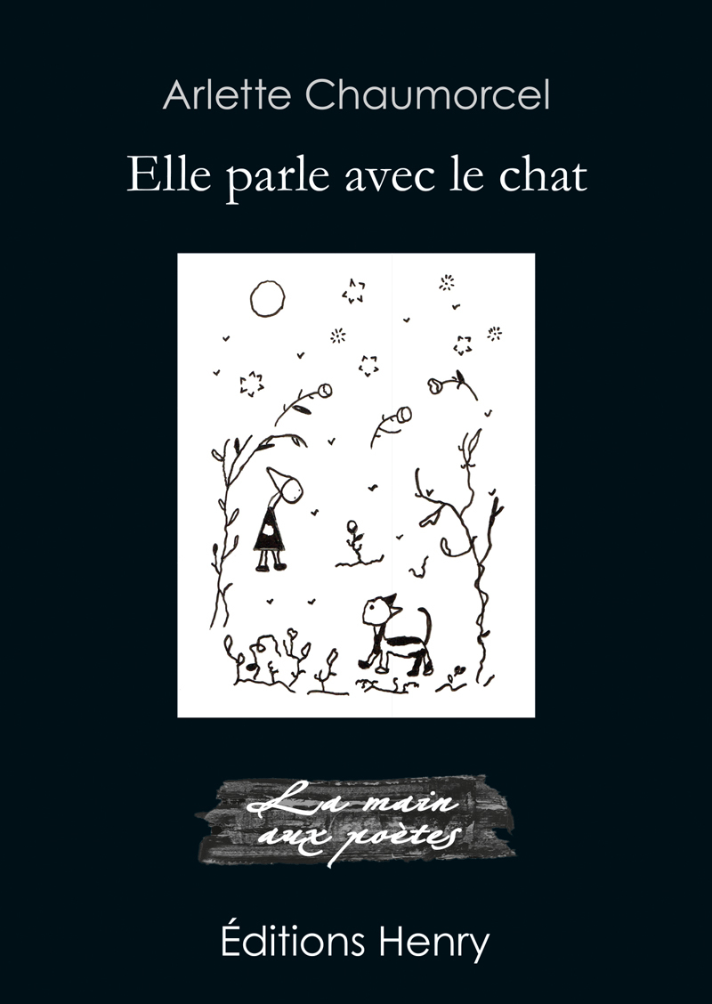 Elle parle avec le chat