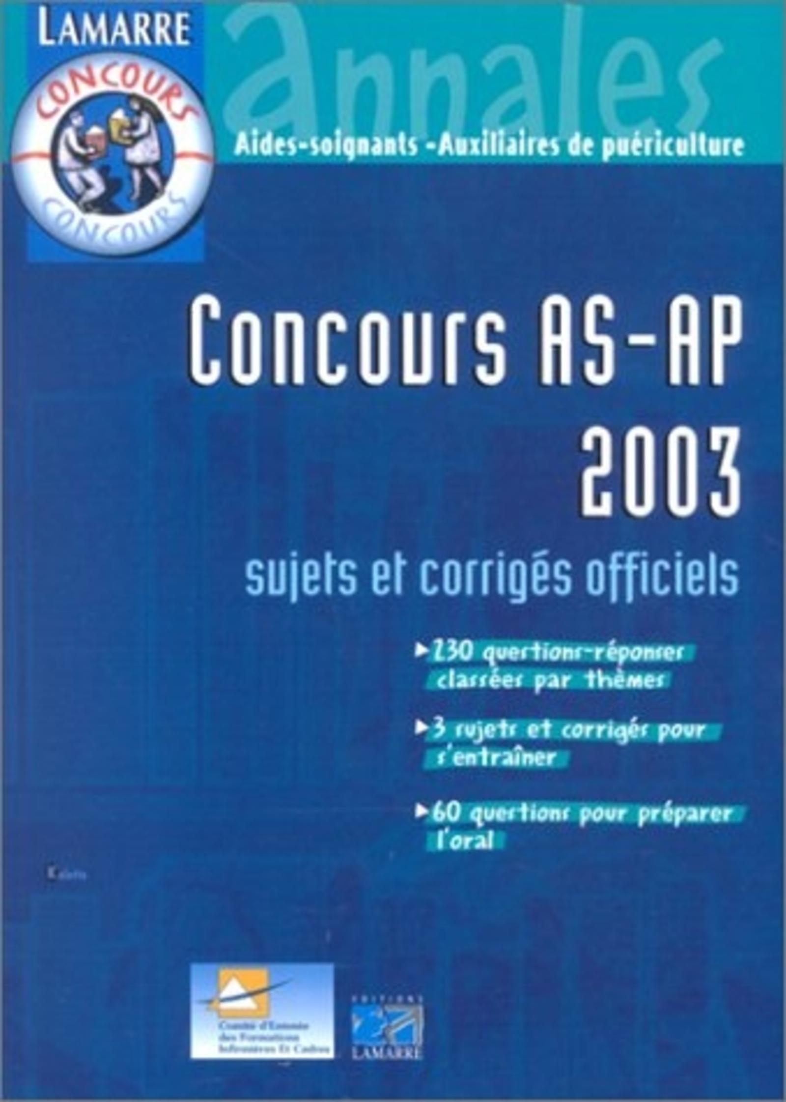 CONCOURS AS/AP 2003