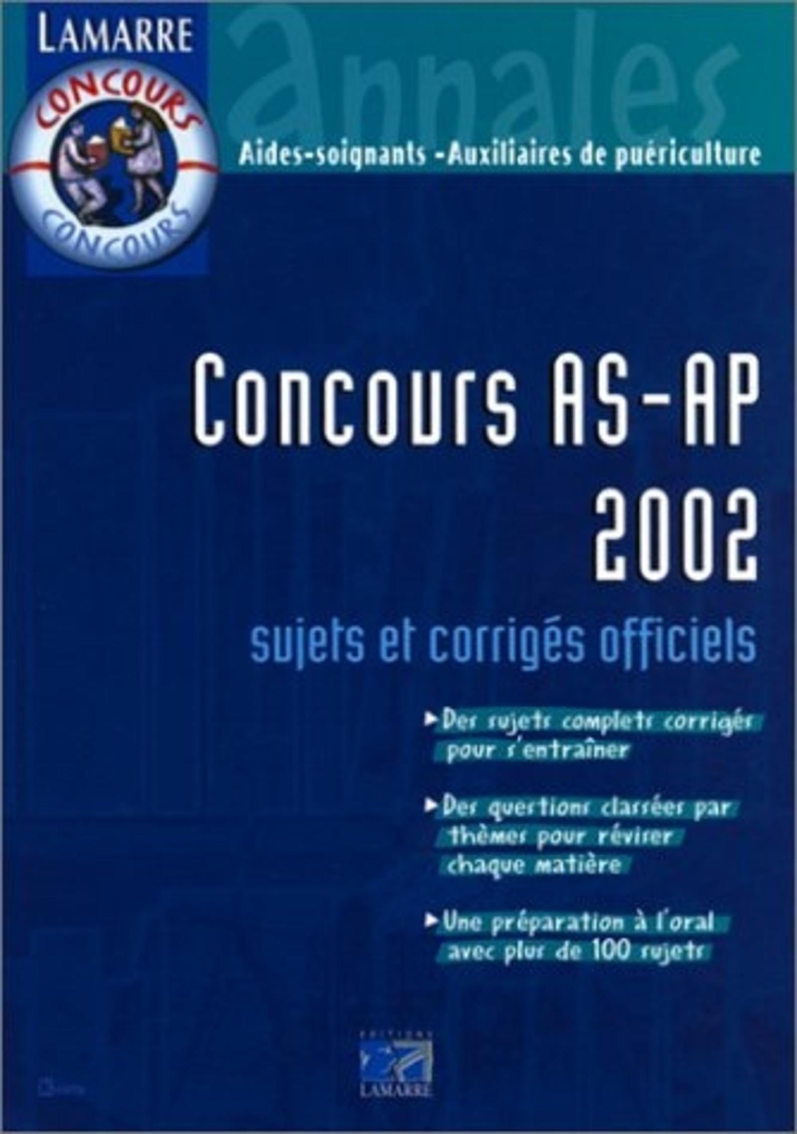 CONCOURS AS/AP 2001 2002
