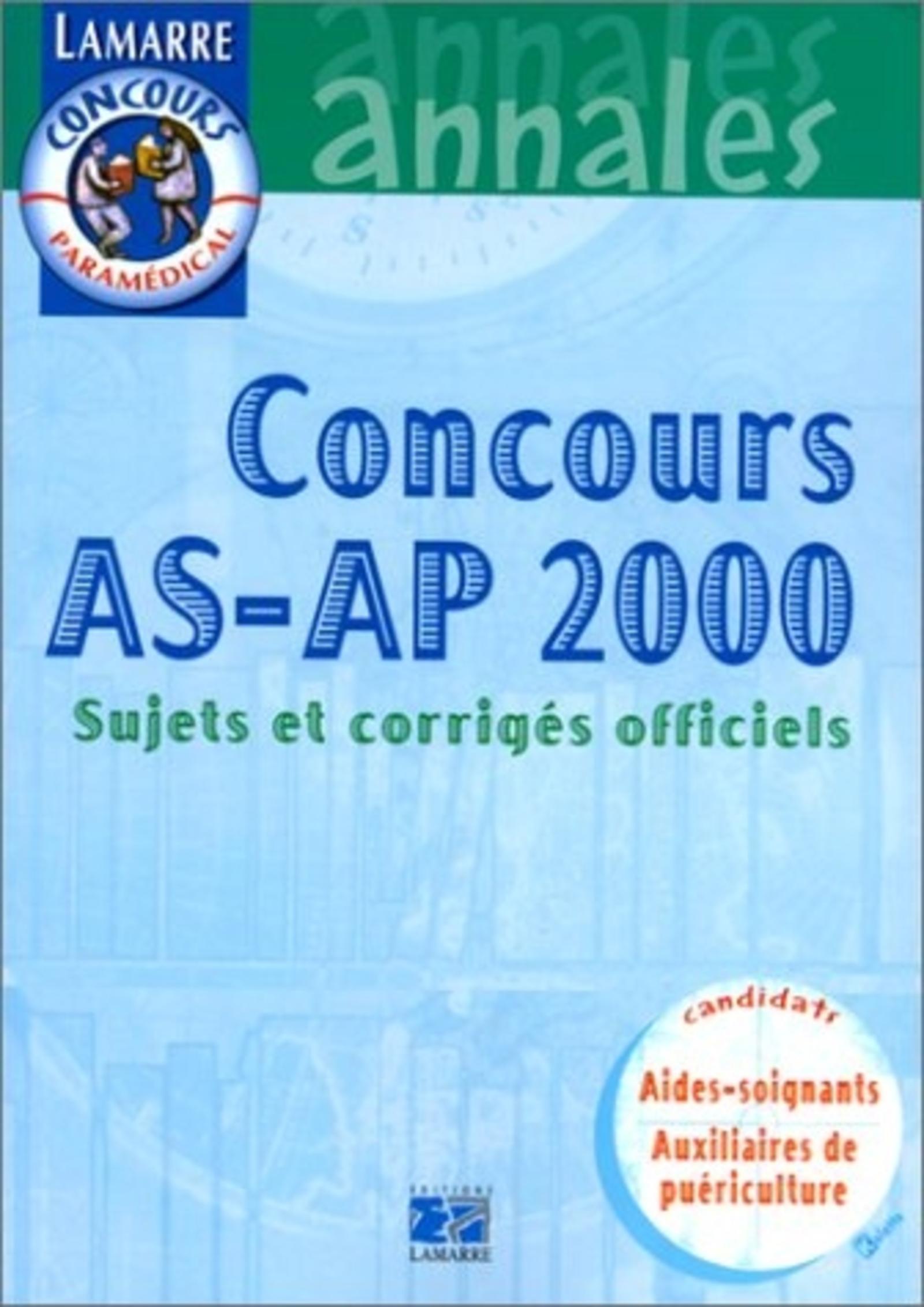 CONCOURS AS/AP 2000 - SUJETS OFFICIELS CORRIGES