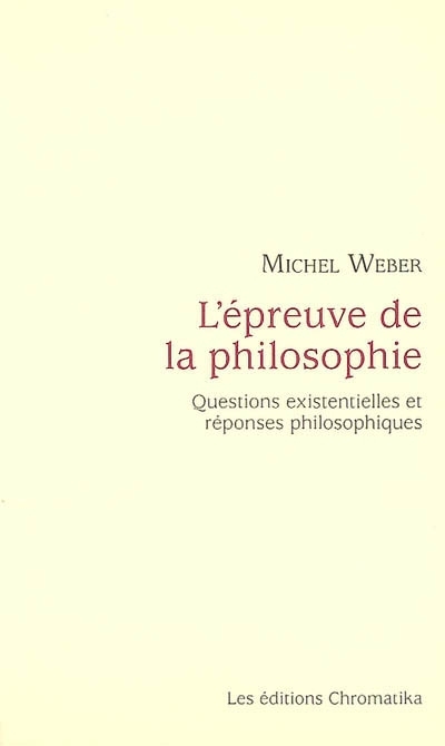 L'EPREUVE DE LA PHILOSOPHIE