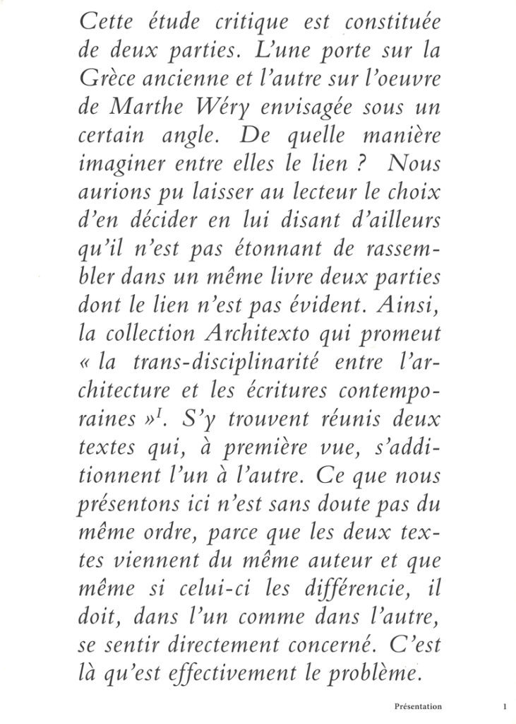 Marthe Wéry, un jeu de mise en relation