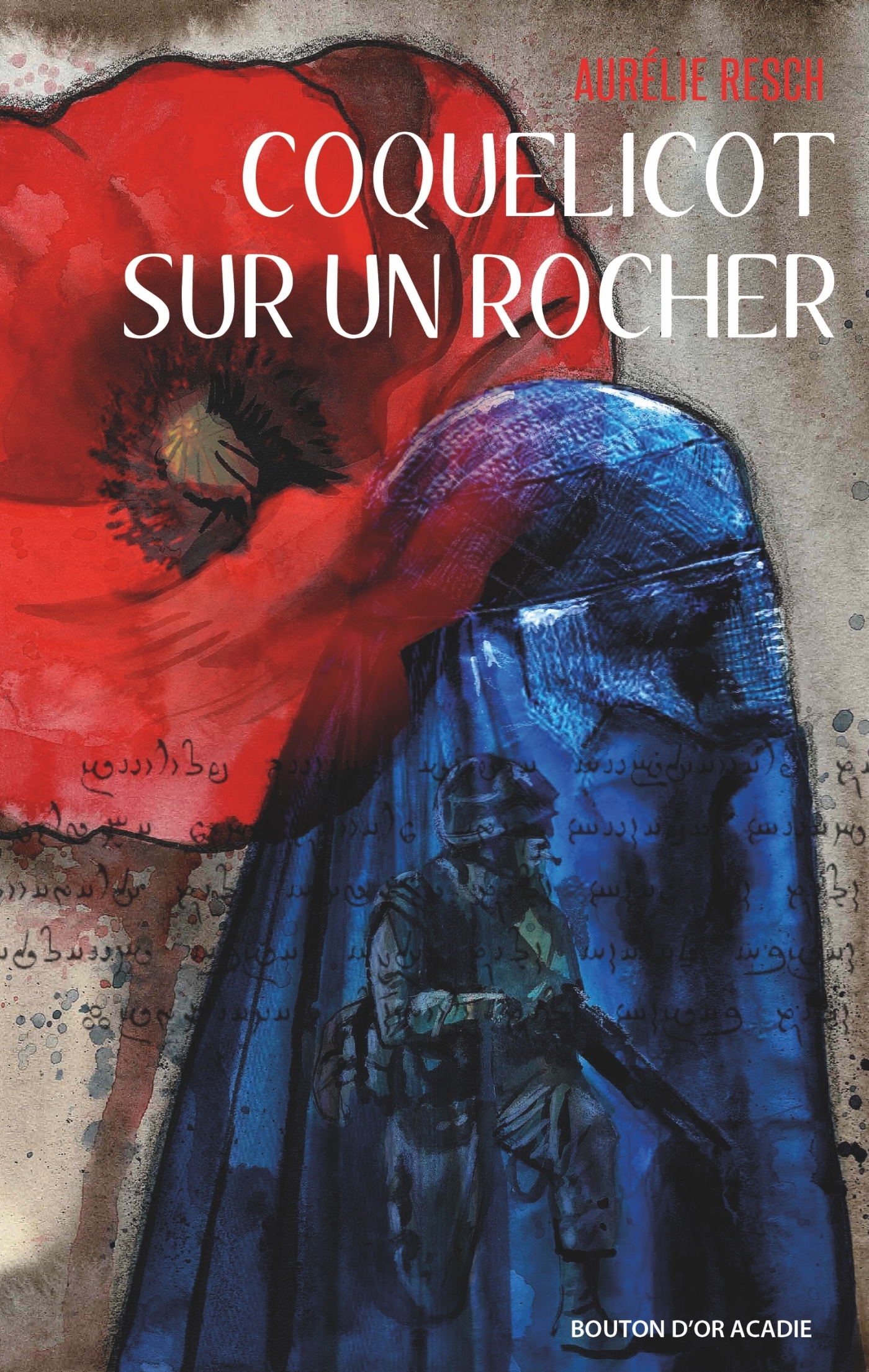 Coquelicot sur un rocher