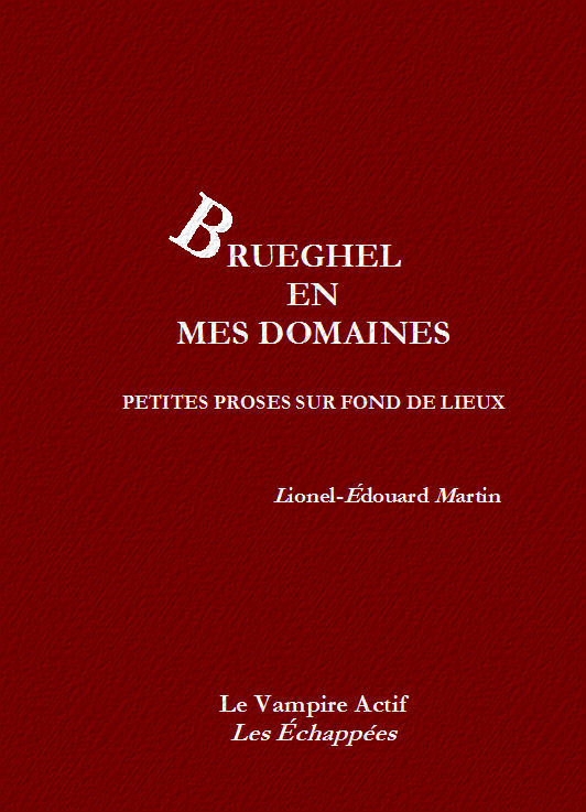 Brueghel en mes domaines, petites proses sur fond de lieux, Lionel-Édouard MARTIN