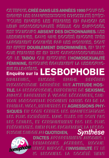 ENQUETE SUR LA LESBOPHOBIE : SYNTHESE