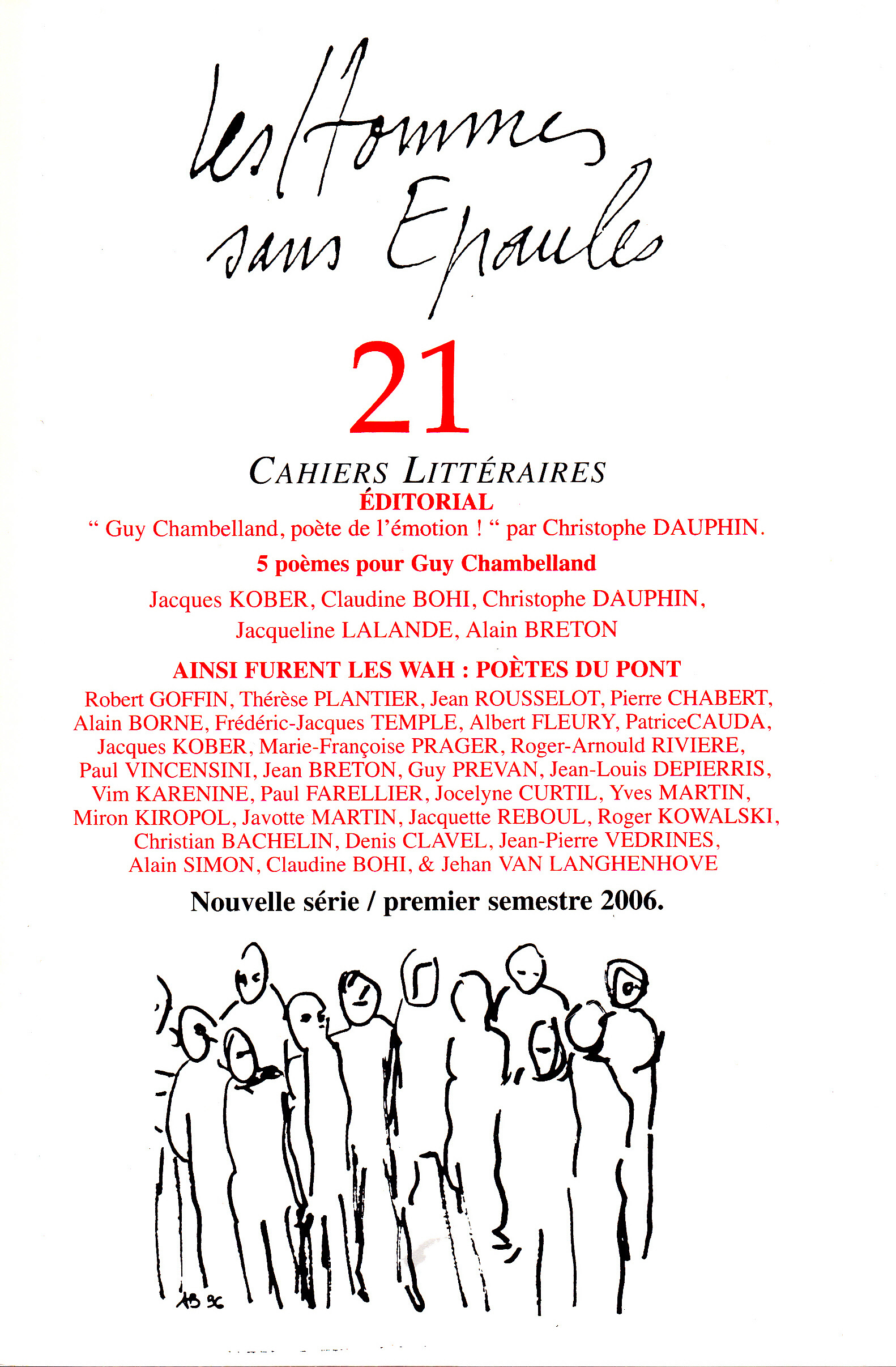 Les Hommes sans Epaules n°21 : Dossier Guy Chambelland, poète de l'émotion