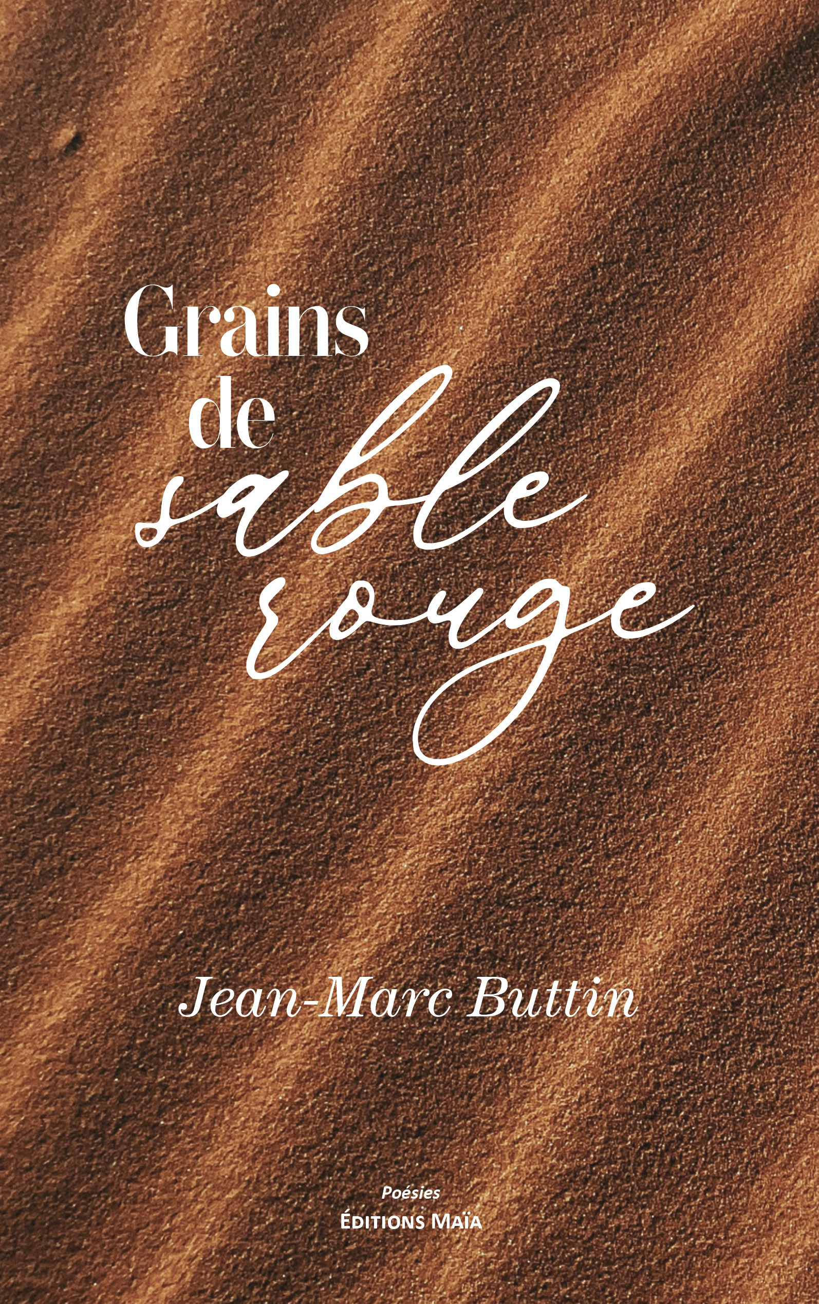 Grains de sable rouge