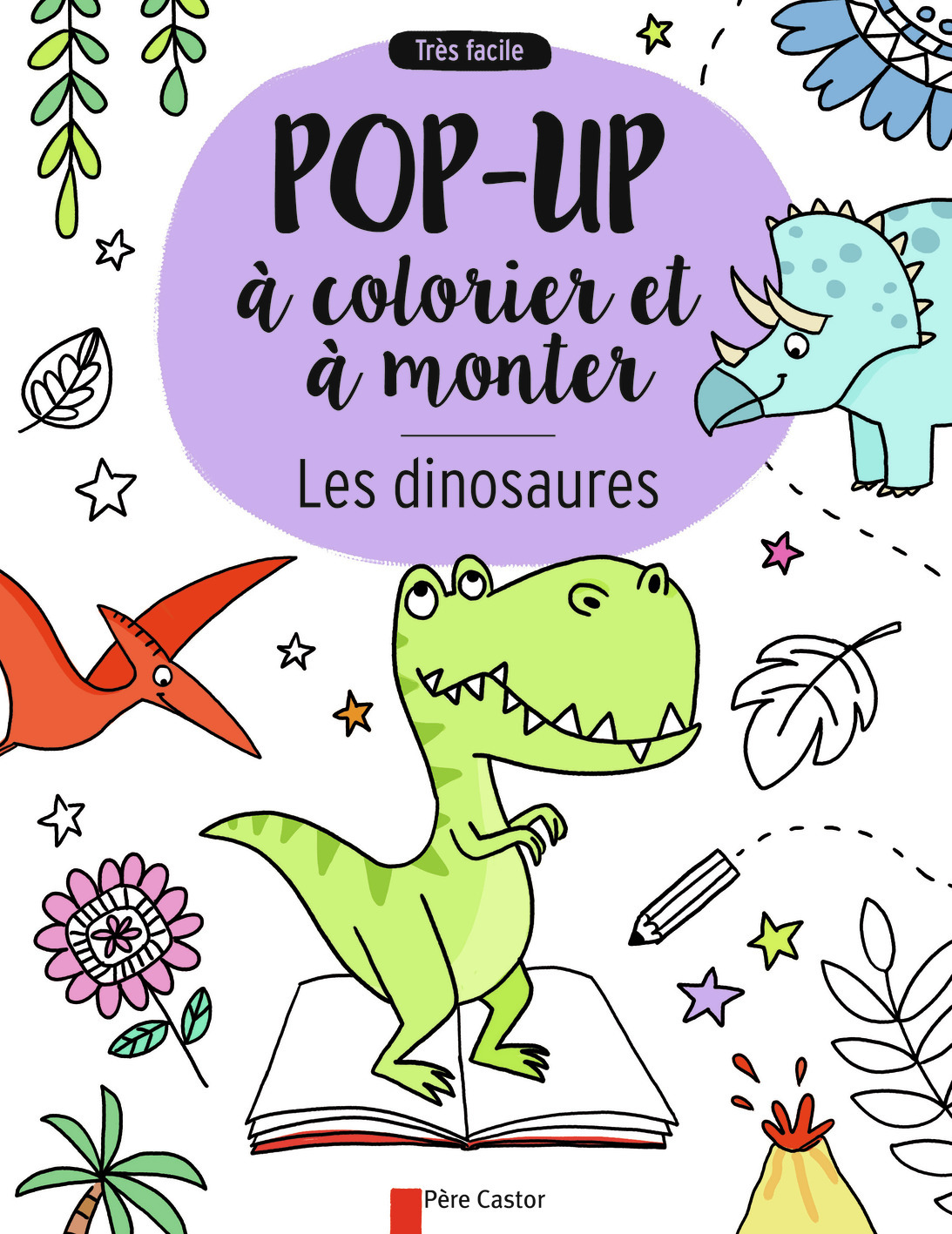 LES DINOSAURES - POP-UP A COLORIER ET A MON TER