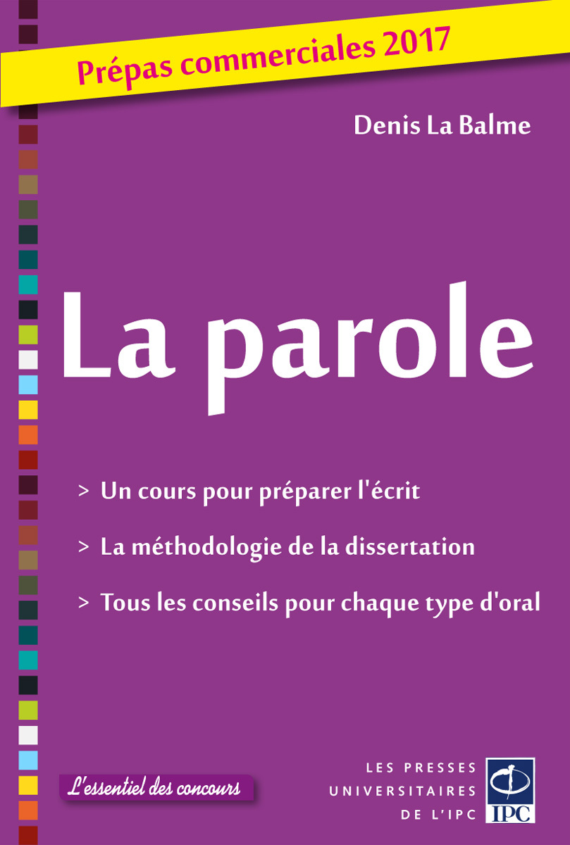 La parole - prépas commerciales 2017