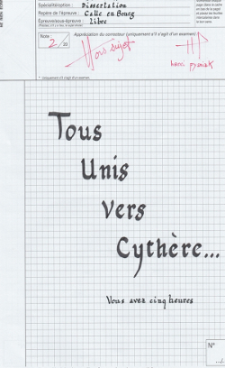Tous unis vers Cythère