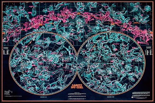 CIEL 2 HEMISPHERES PLASTIFIE