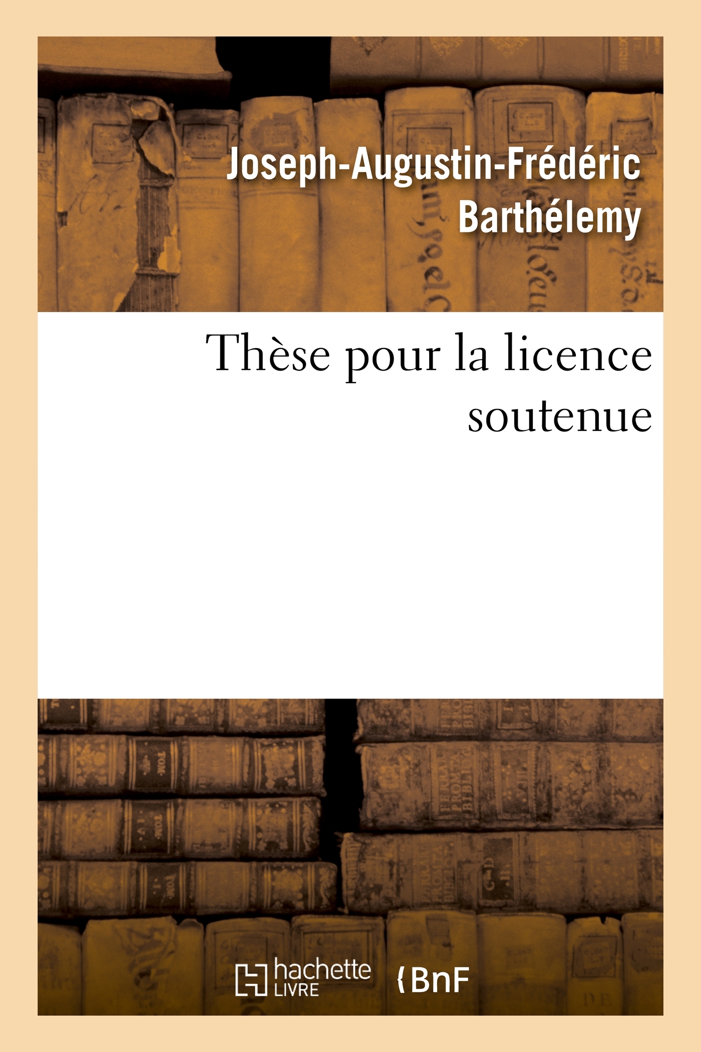 Thèse pour la license soutenue