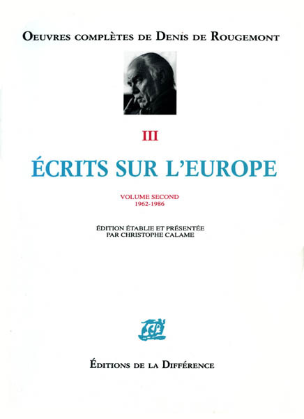 Ecrits sur l'Europe - Volume 2, 1962-1986