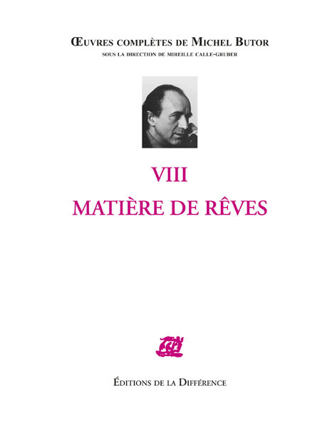Oeuvres complètes VIII matière de rêves