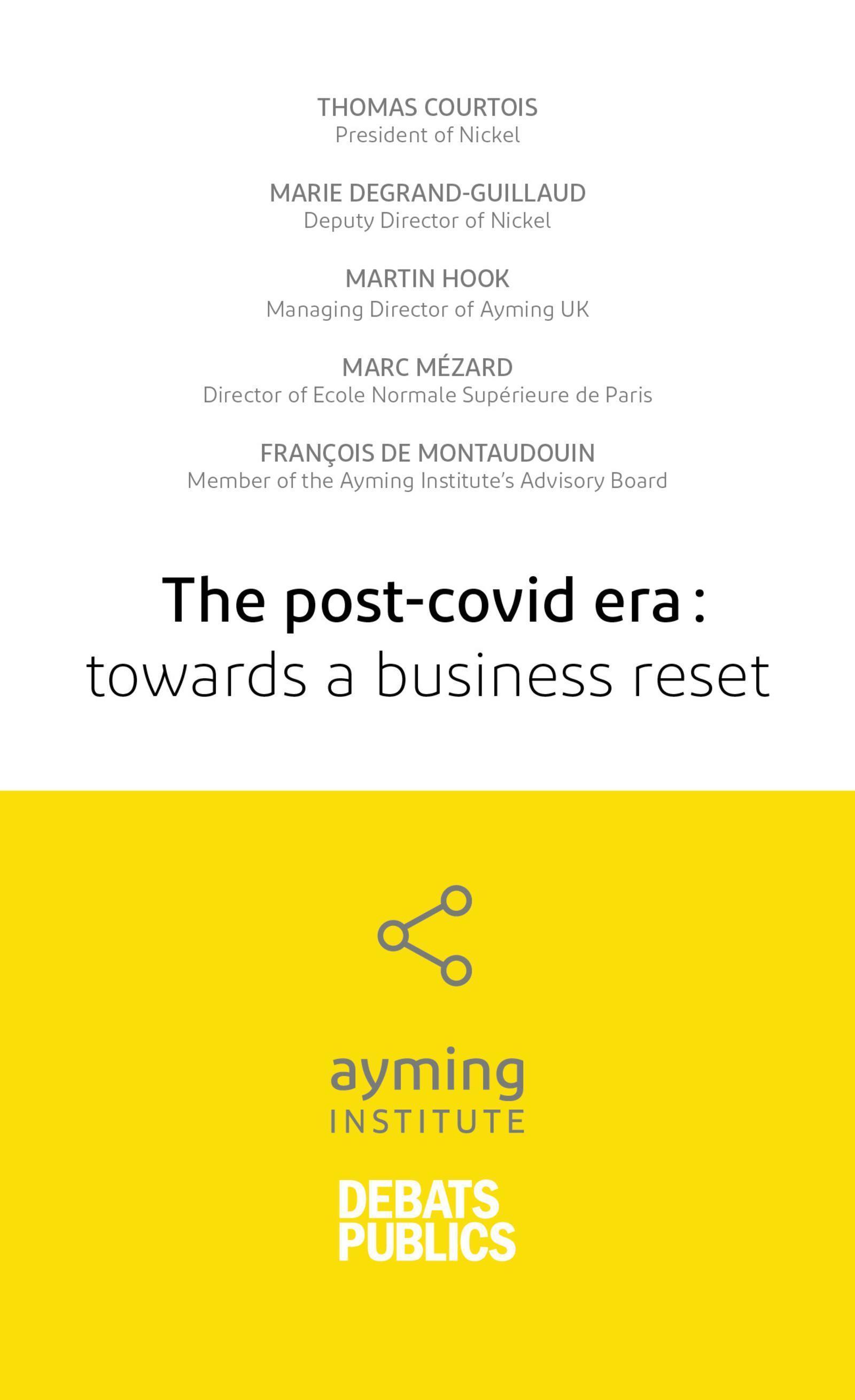 The post-covid era: towards a business reset