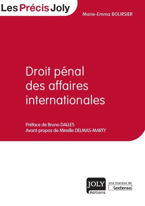 DROIT PÉNAL DES AFFAIRES INTERNATIONALES