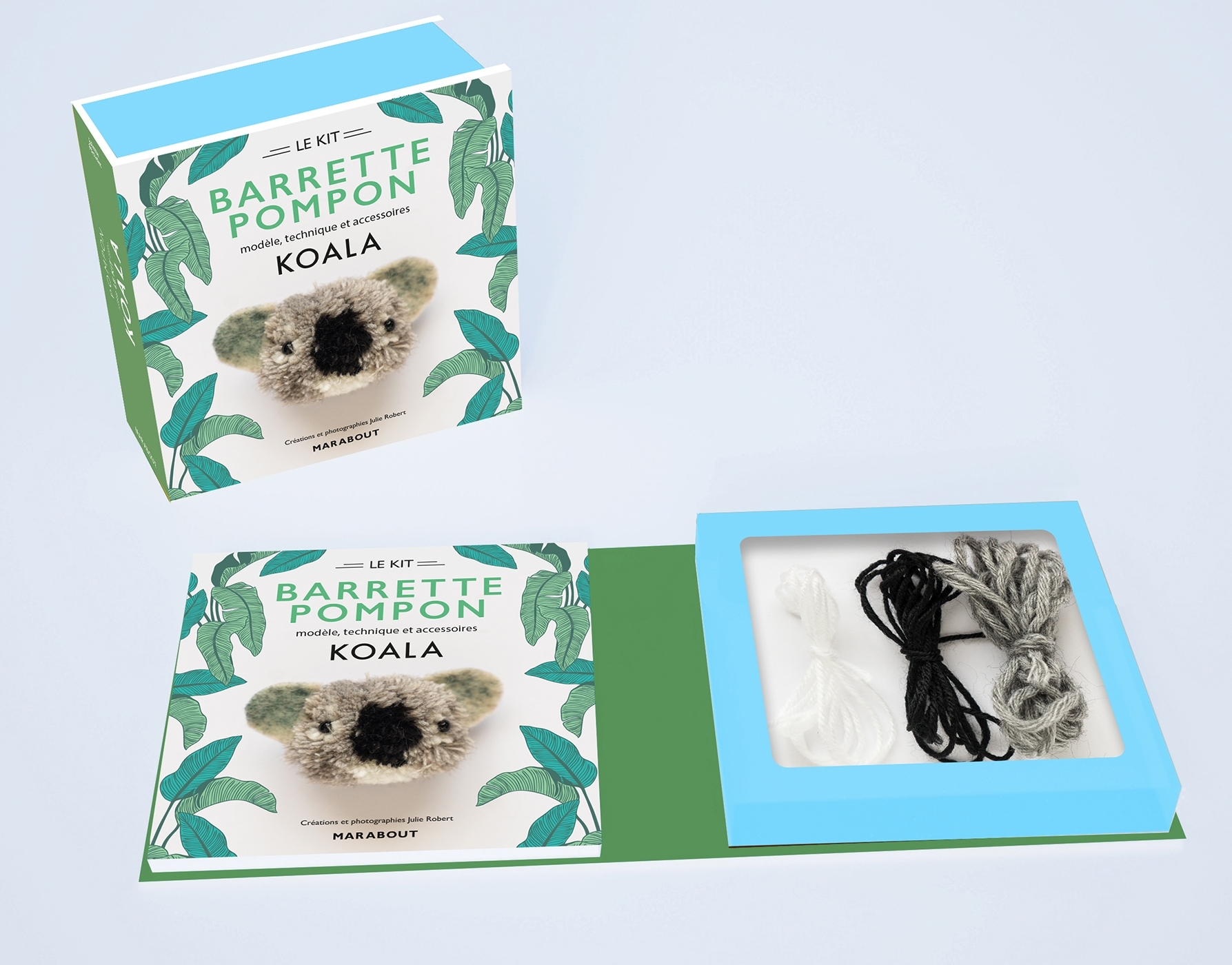 Kit Barrette Pompon - Koala