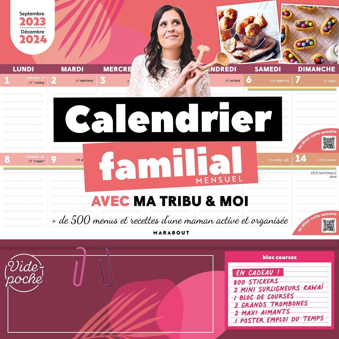 Calendrier familial Ma tribu et moi - Septembre 2023 - Décembre 2024