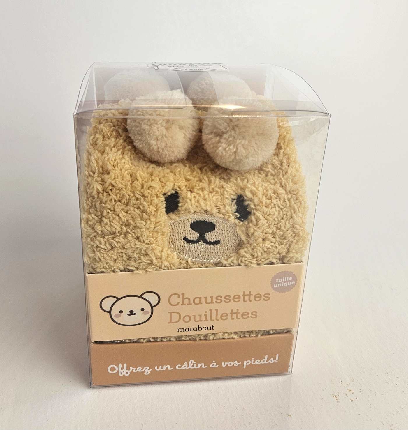 Chaussettes douillettes - Ours miel