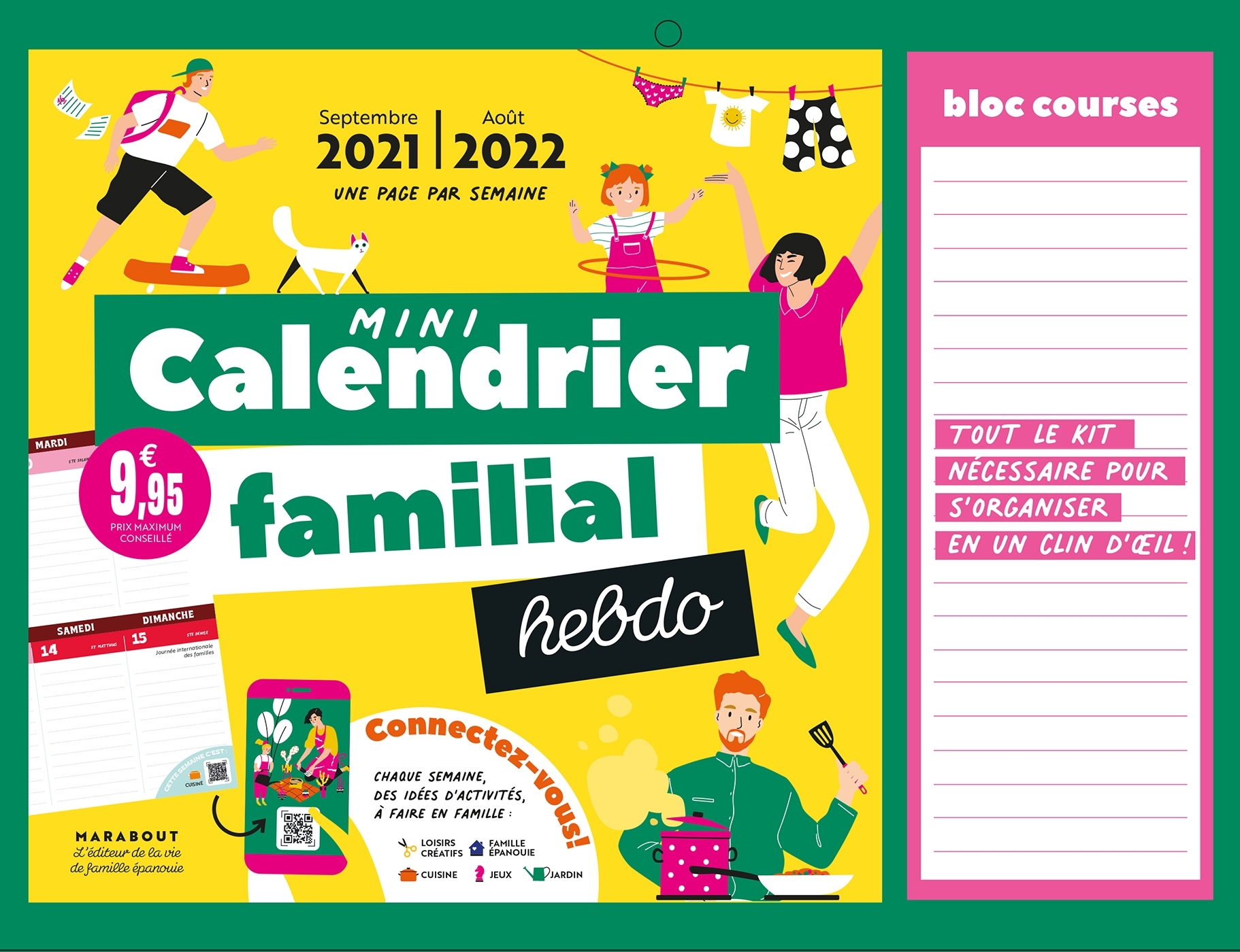 Mini calendrier familial hebdo 2021-2022