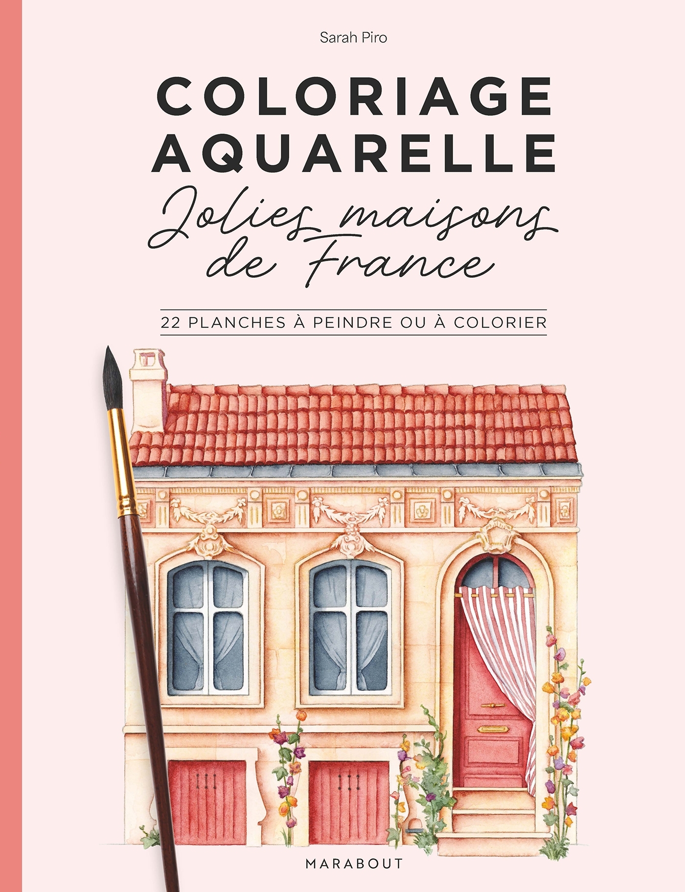 Coloriage aquarelle -Jolies maisons de France