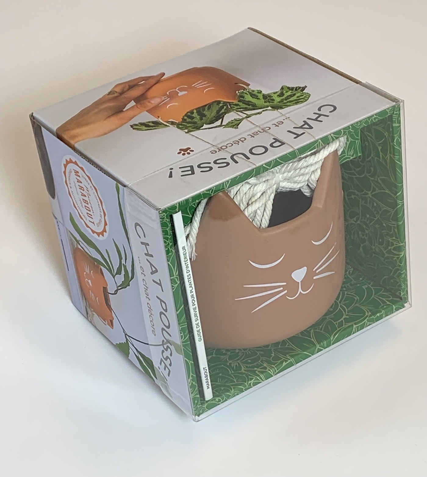 Coffret - Chat pousse et chat décor - Version terracotta