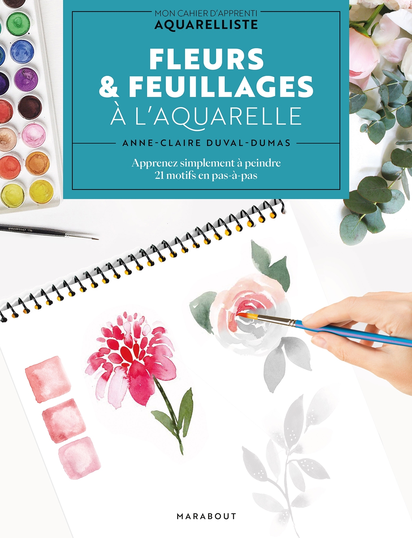 Fleurs & feuillages à l'aquarelle