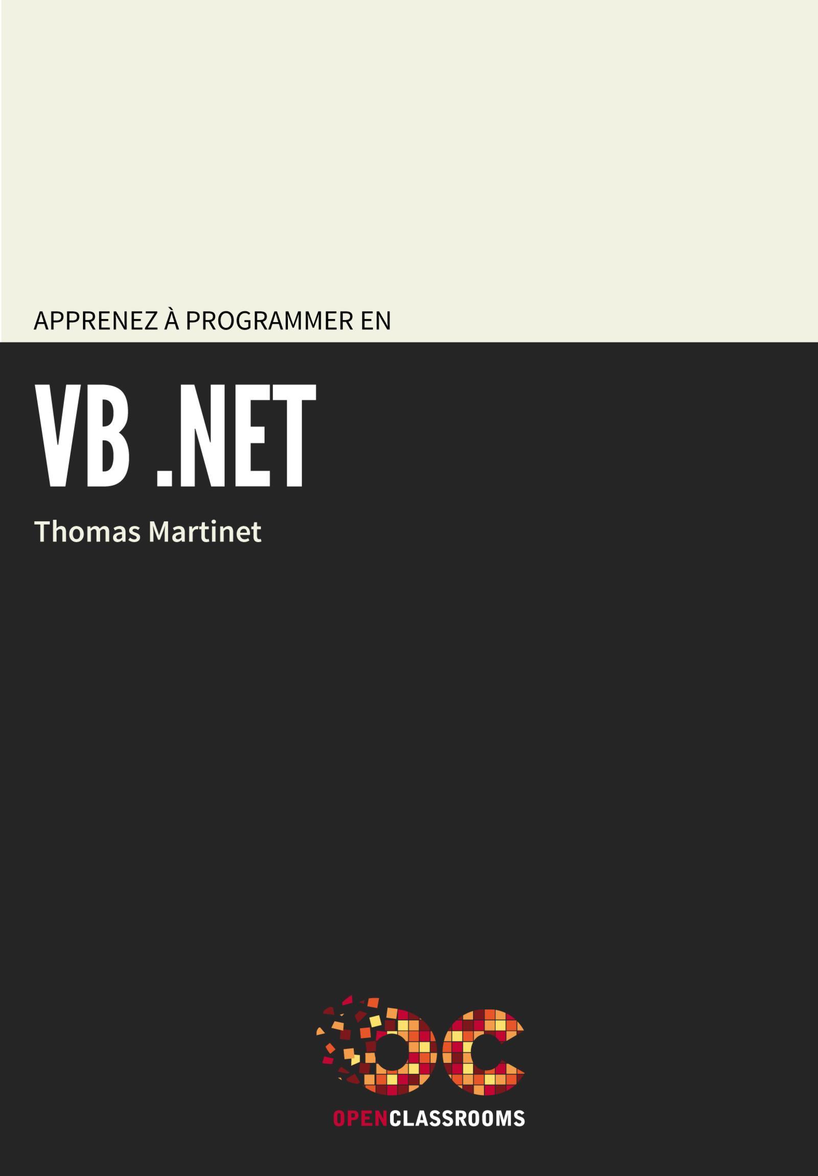APPRENEZ A  PROGRAMMER EN VB .NET