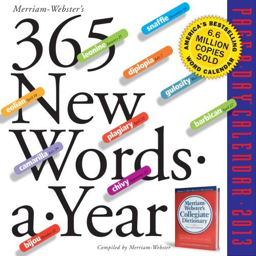 365 NEW WORDS A YEAR: 2013