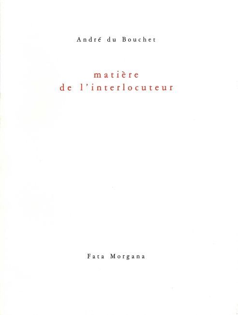 Matière de l’interlocuteur