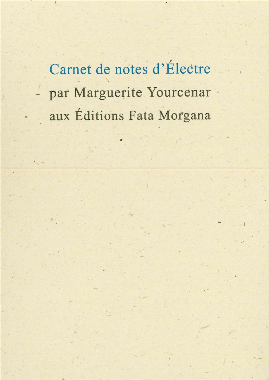 Carnet de notes d’Électre