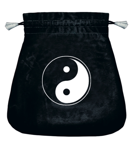 Bourse Velours Ying yang