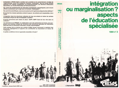 INTEGRATION OU MARGINALISA-TION ... EDUCATION SPECIALE