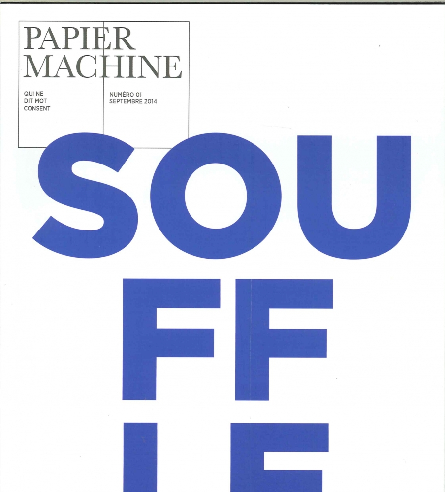 Papier Machine N°1 Souffle - Septembre 2014