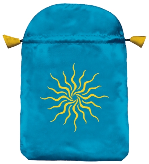 Bourse satin bleu soleil