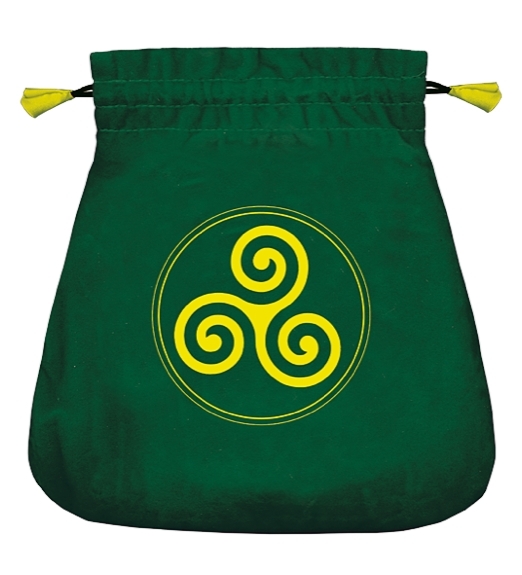 Bourse velours vert triskel