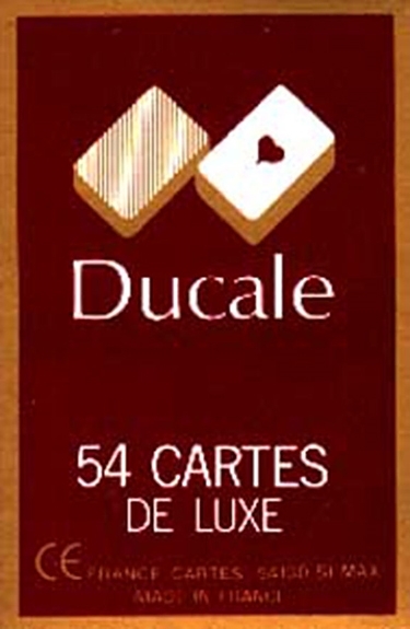 Jeu 54 cartes de luxe Ducale Boîte carton, dos rouge