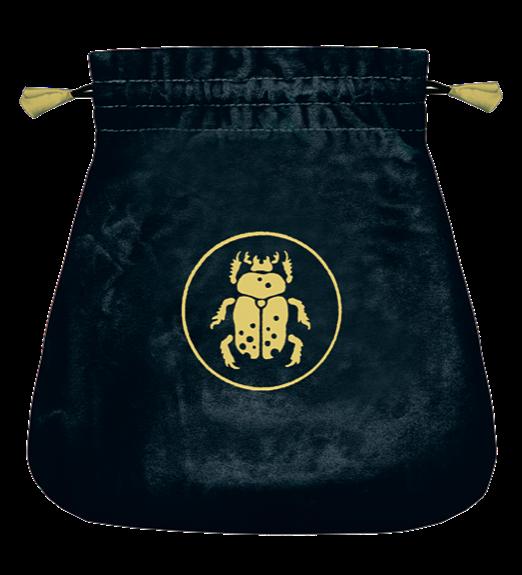 Bourse velours noir Scarabée
