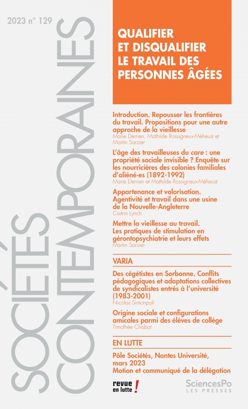Sociétés contemporaines 129 - Qualifier disqualifier le trav