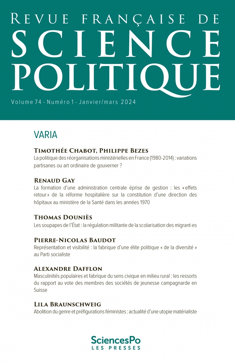 Revue française de science politique T74-1