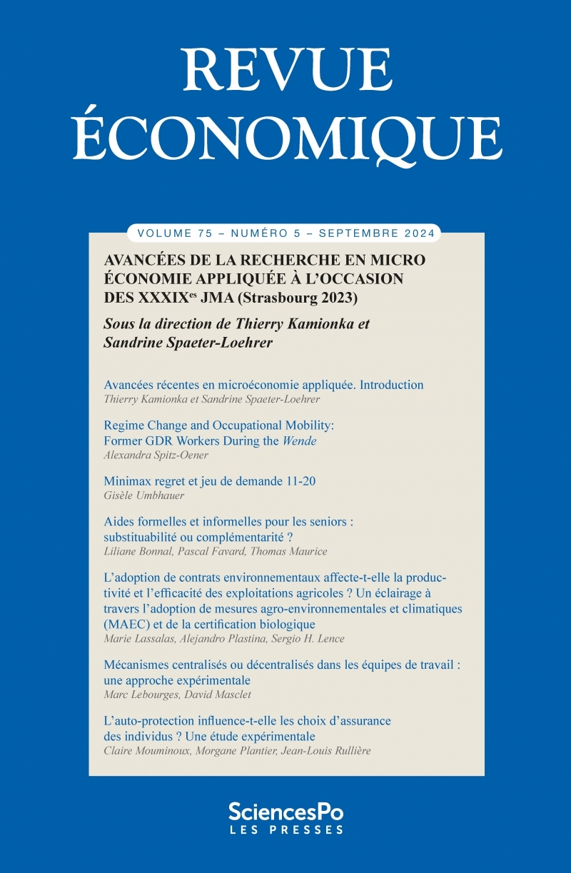 REVUE ECONOMIQUE T75-5