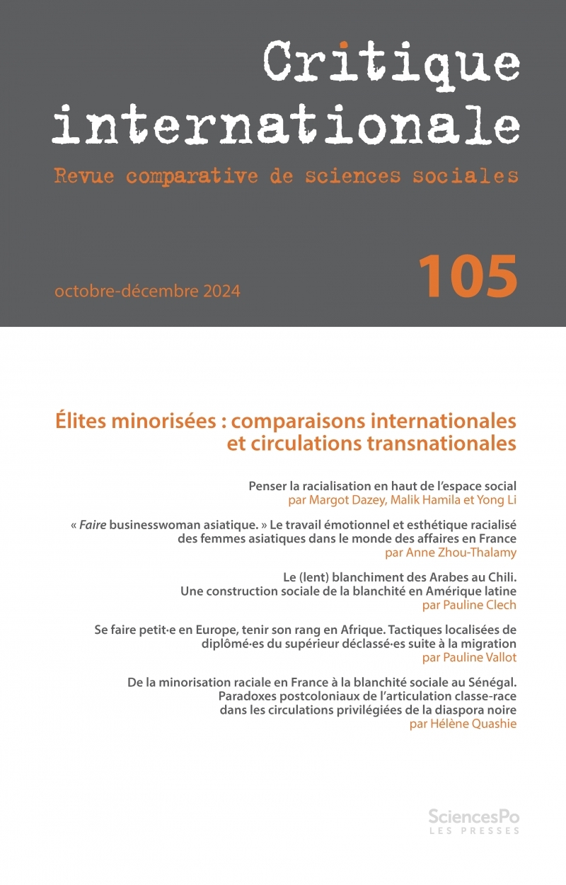 Critique Internationale 105 - Ce que la minorisation raciale