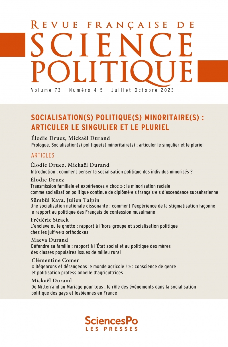 Revue française de science politique T73-4/5 - Socialisation